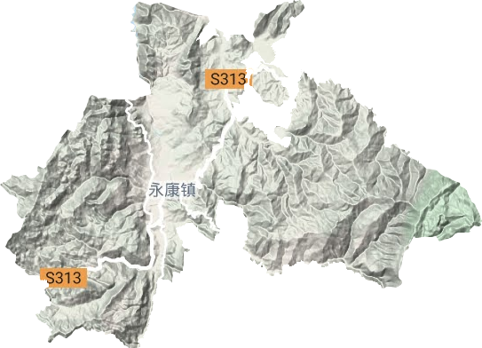 永康镇地形图