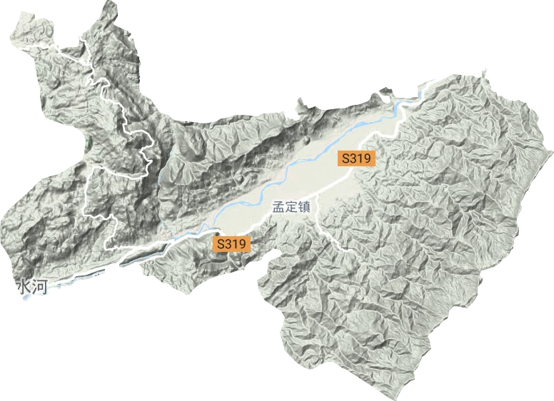 孟定镇地形图