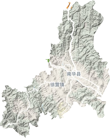 龙川镇地形图