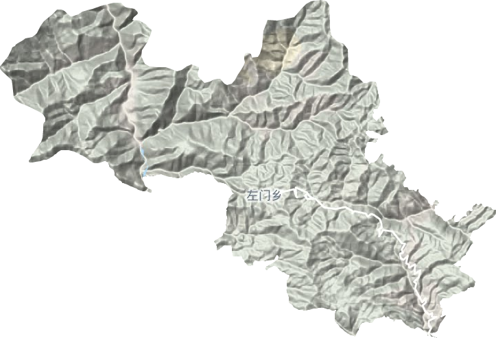 左门乡地形图