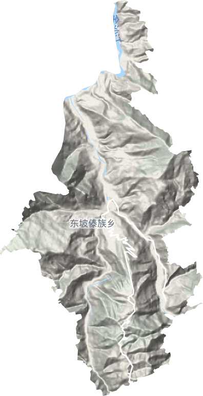 东坡傣族自治乡地形图