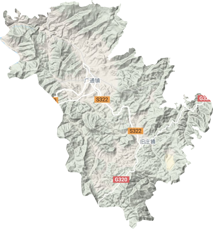 广通镇地形图
