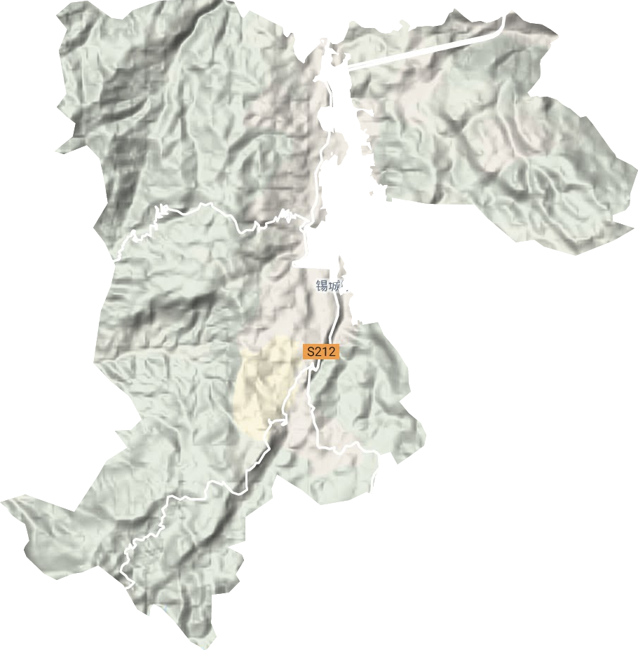 锡城镇地形图