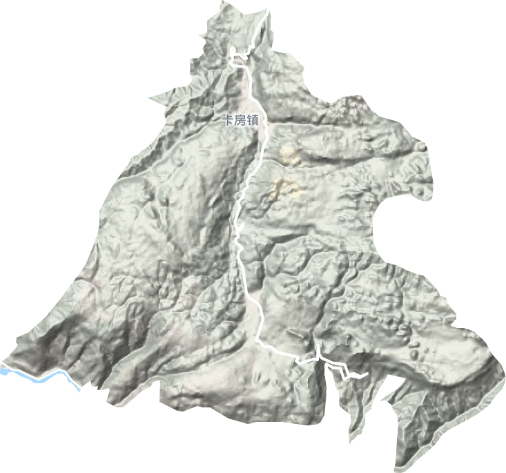 卡房镇地形图