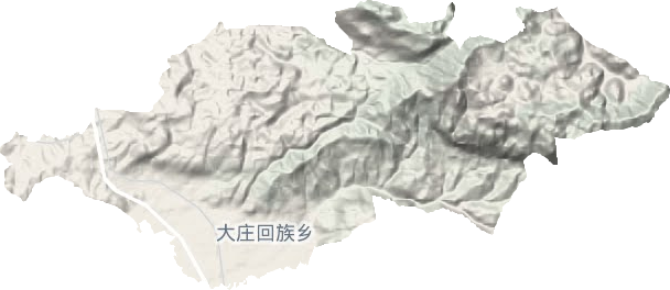 大庄回族乡地形图