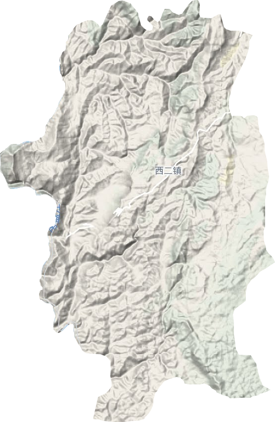 西二镇地形图
