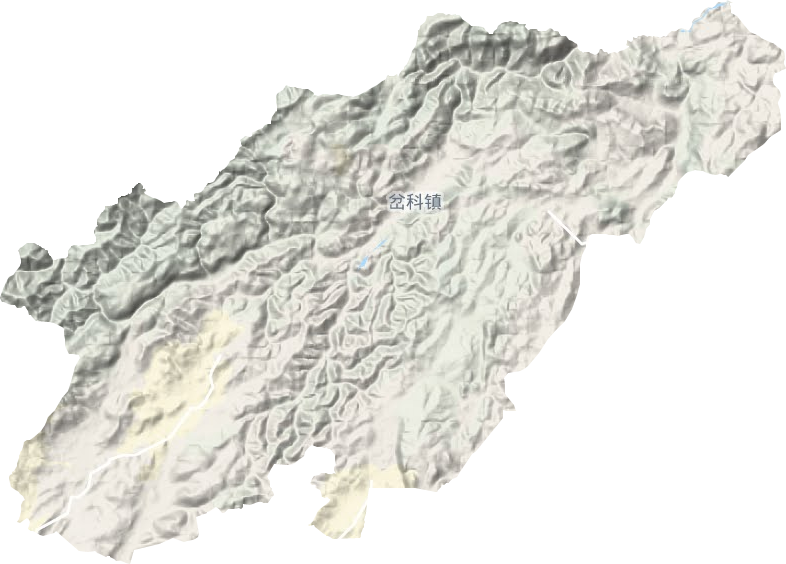 岔科镇地形图