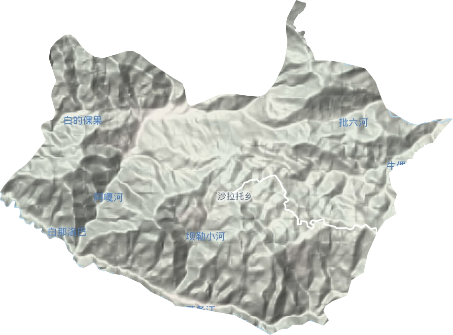 沙拉托乡地形图