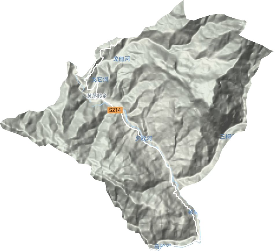 黄茅岭乡地形图