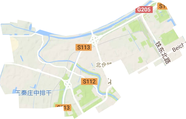 北仓镇地形图