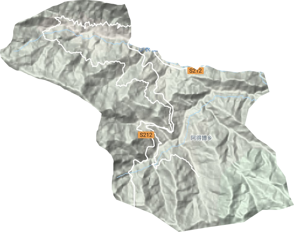 阿得博乡地形图