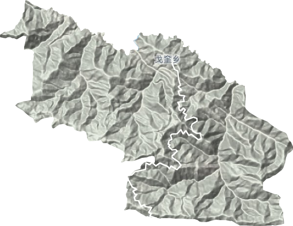 戈奎乡地形图