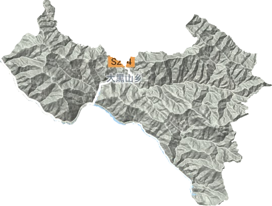 大黑山乡地形图