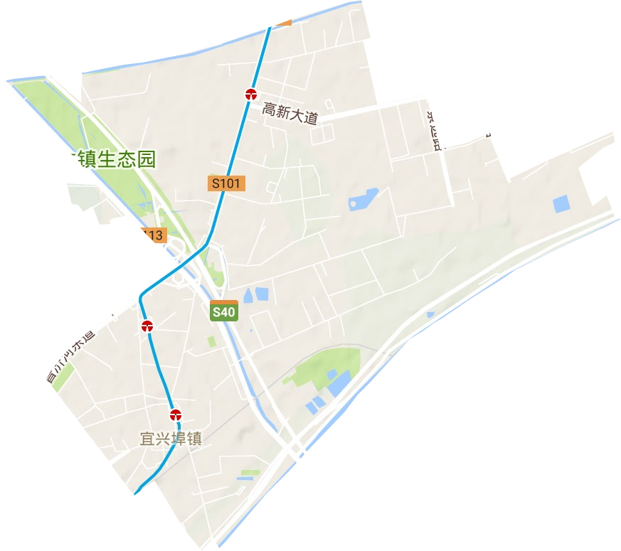 宜兴埠镇地形图
