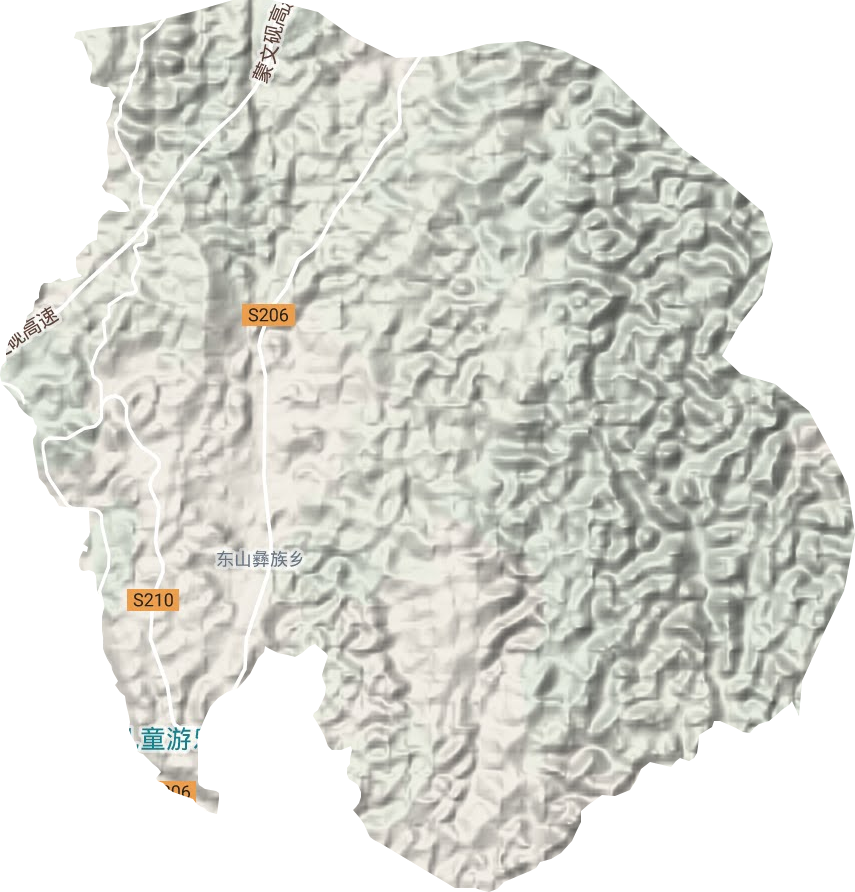 东山彝族乡地形图