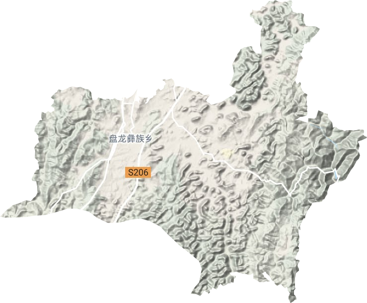 盘龙彝族乡地形图