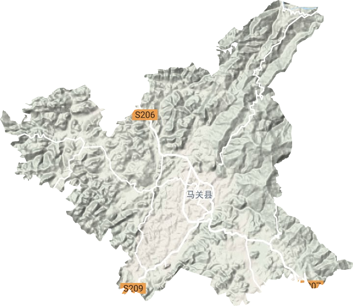 马白镇地形图