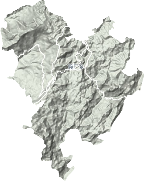 篾厂乡地形图