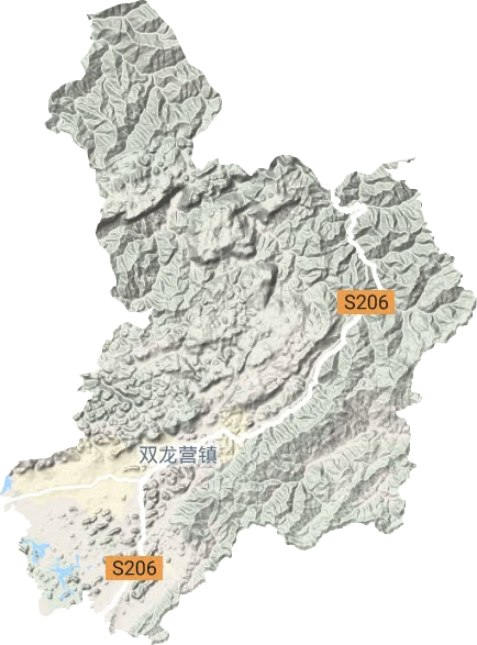 双龙营镇地形图
