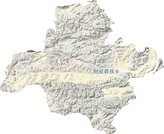 树皮彝族乡地形图
