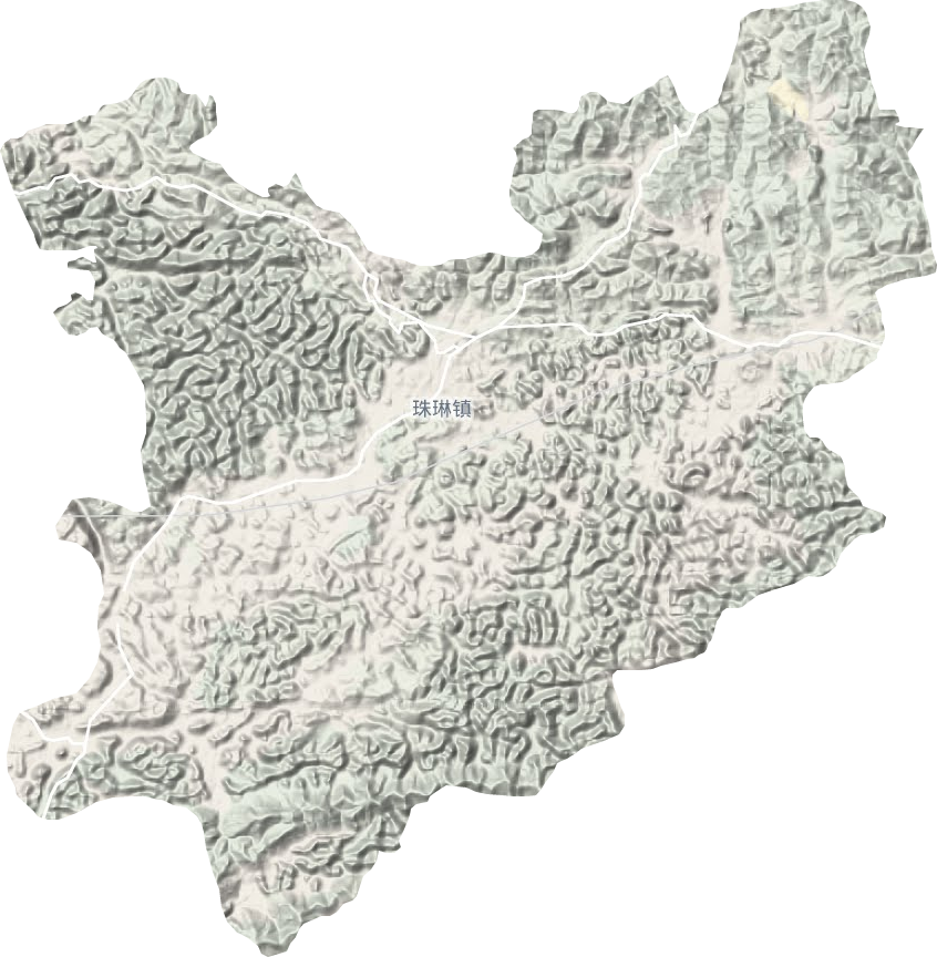 珠琳镇地形图
