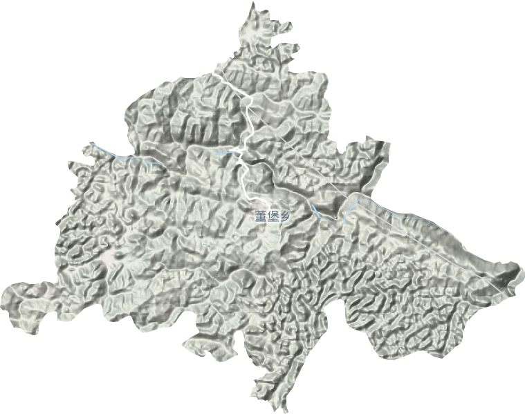董堡乡地形图