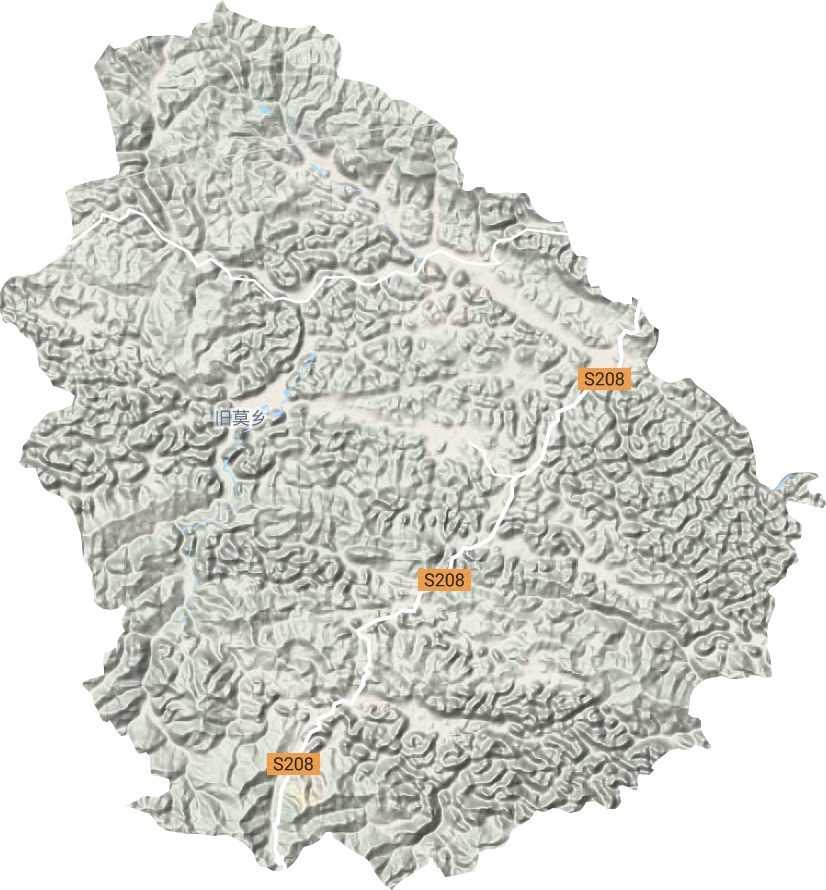 旧莫乡地形图