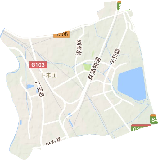 下朱庄街道地形图