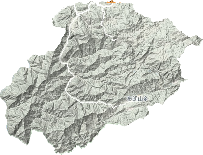 布朗山乡地形图