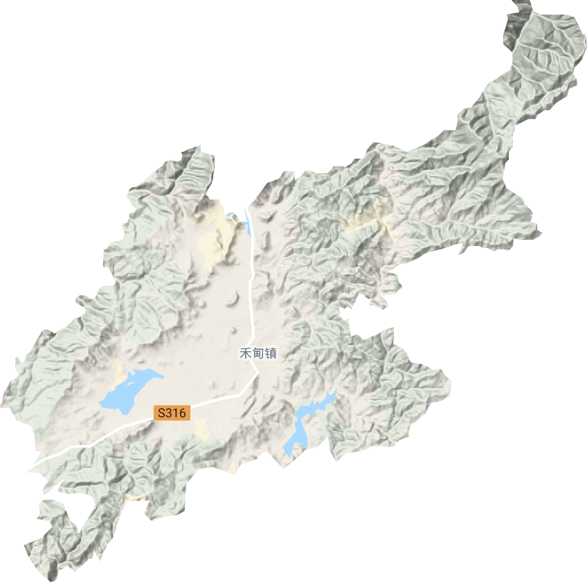 禾甸镇地形图