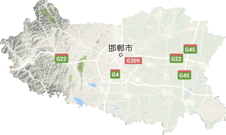 邯郸市地形图