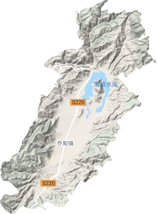 乔甸镇地形图