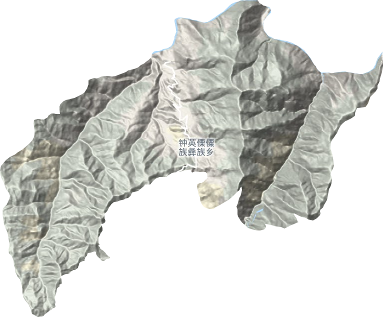 钟英傈僳族彝族乡地形图