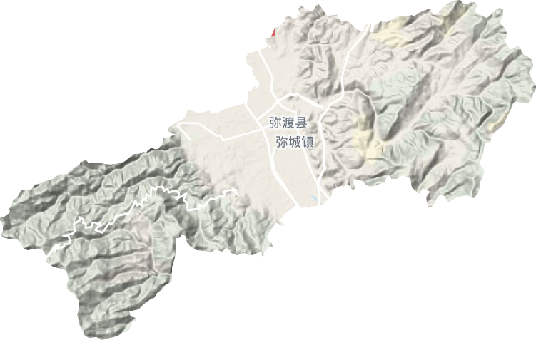 弥城镇地形图