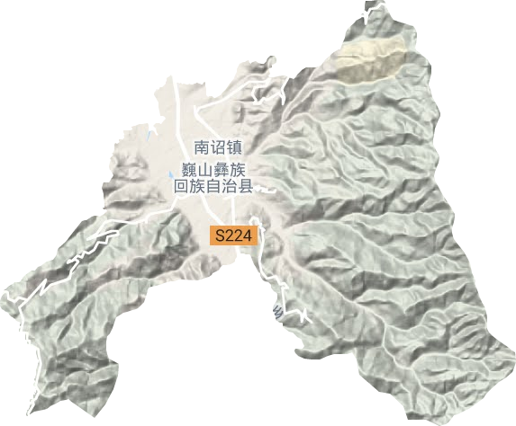 南诏镇地形图
