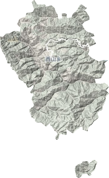 西山乡地形图