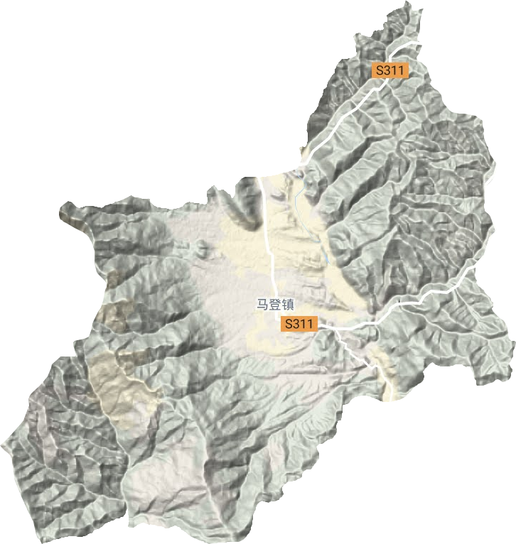 马登镇地形图
