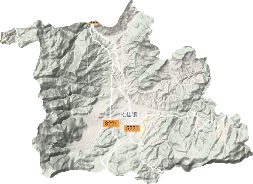 松桂镇地形图