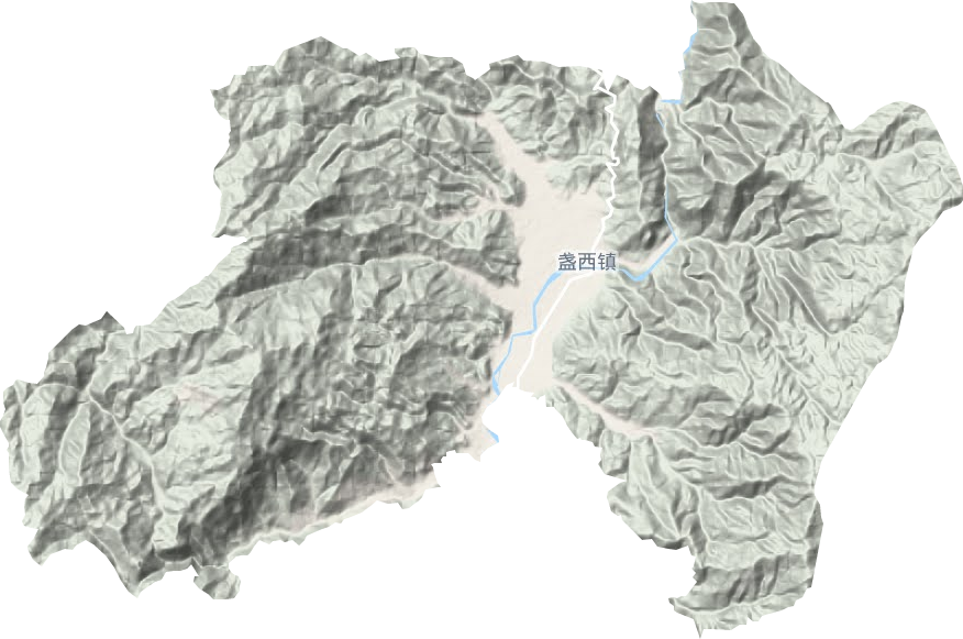 盏西镇地形图