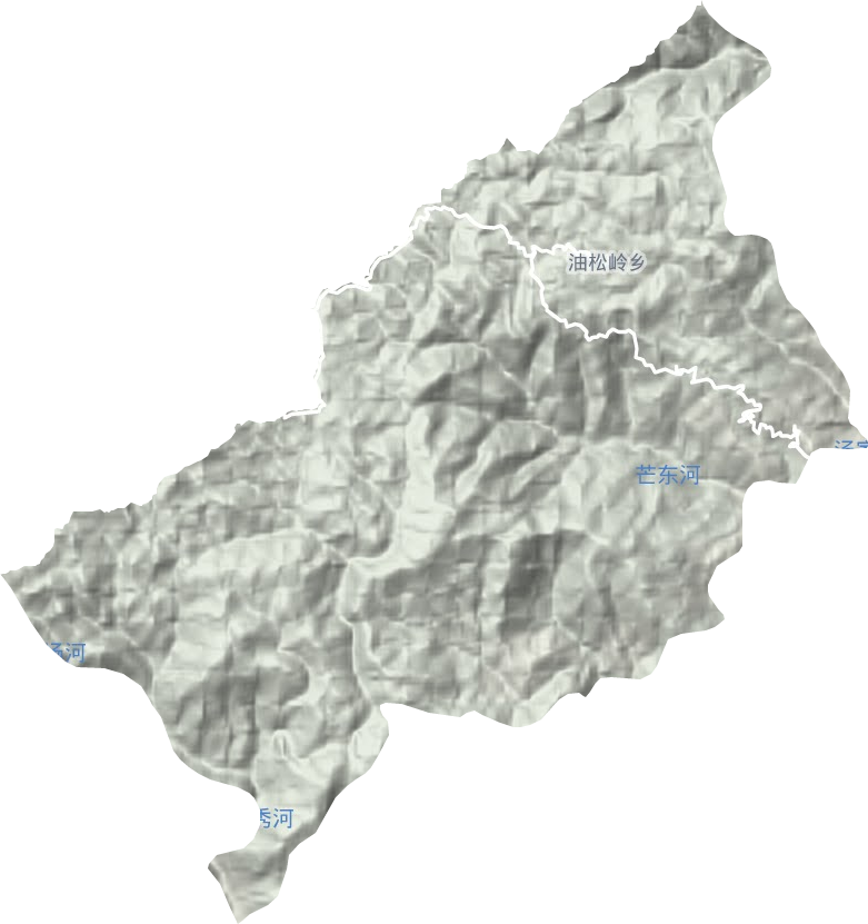 油松岭乡地形图