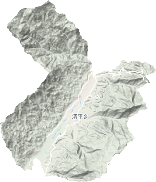 清平乡地形图