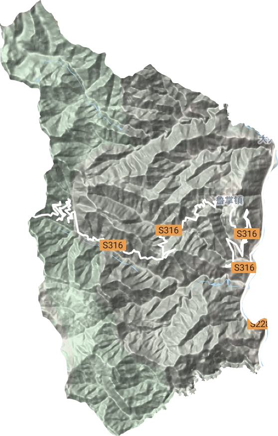 鲁掌镇地形图