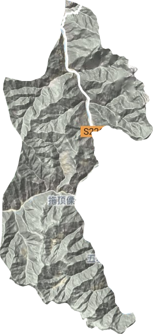 拖顶傈僳族乡地形图