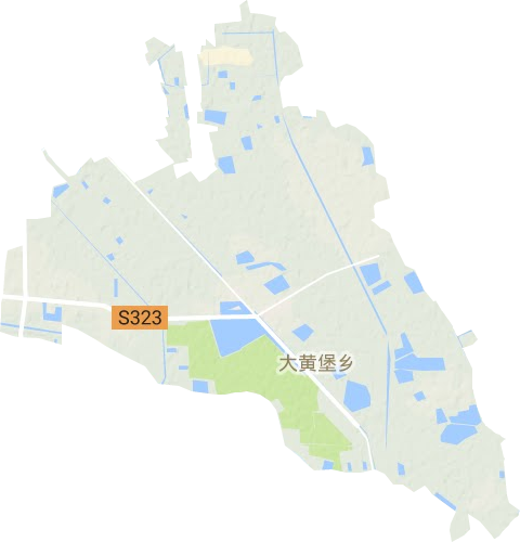 大黄堡镇地形图