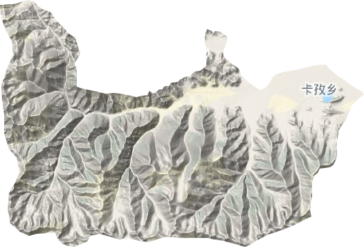卡孜乡地形图