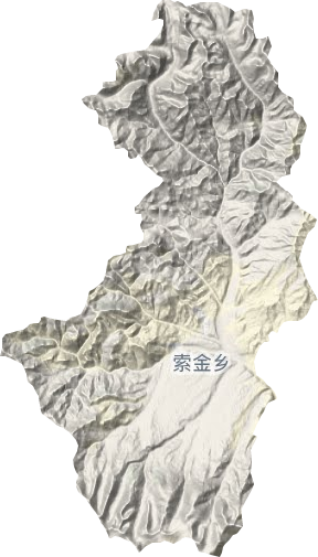 索金乡地形图