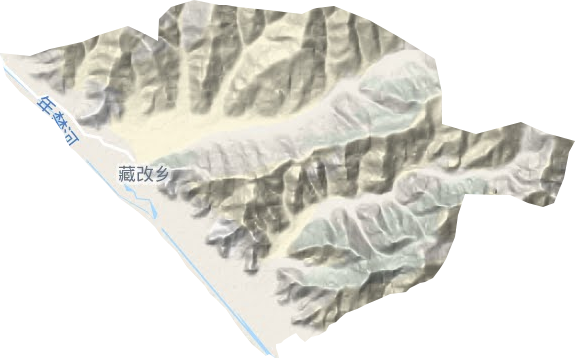 藏改乡地形图