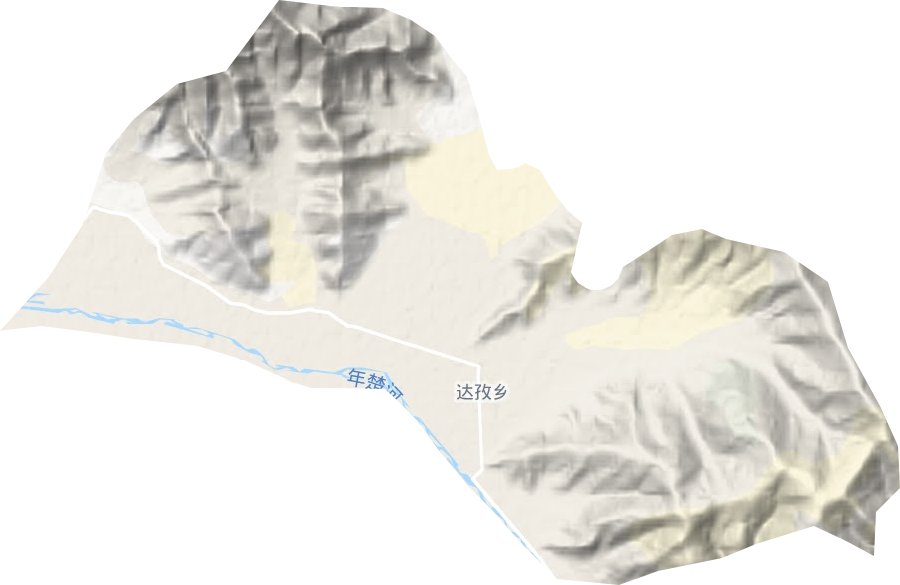 达孜乡地形图