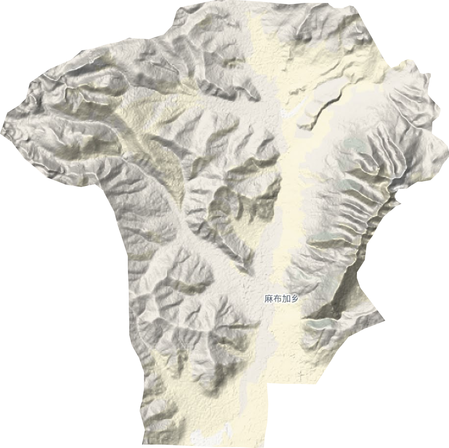 麻布加乡地形图