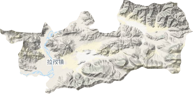 拉孜镇地形图